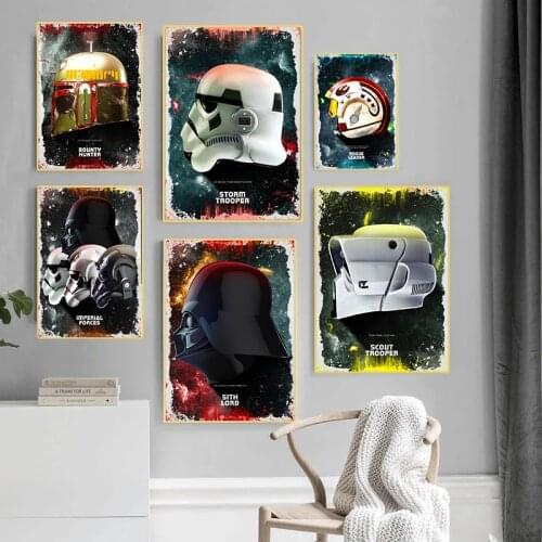 Star Wars Canvas Painting Star Wars Helmet Posters and Prints Print Mural Pictures Boys Room Living Room Home Wall Decoration