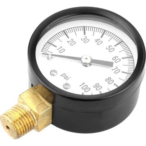 0-100 PSI 1/4" Well Pump Pool Spa Filter Water Pressure Gauge Low Lead Side Mount
