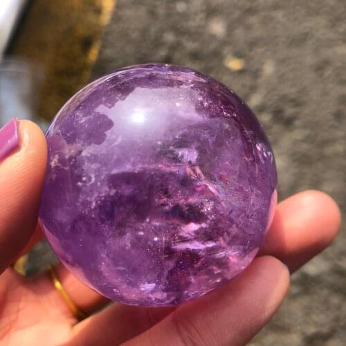 Natural Purple Amethyst Ball Raw Gemstone Polished Crafted Fashion Gifts Magic Purple Quartz Stone Ball Crystal Home Decoration