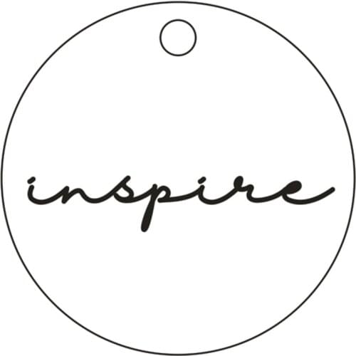 Delicate Inspire Inspired Necklace Simple inspirational Disc Pendant Necklace Jewelry 15mm ,18inch