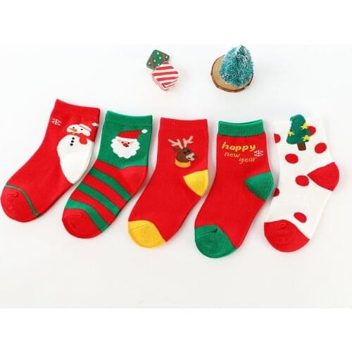 Autumn Winter Children 5Pairs/lot Cartoon Lovely Socks For Girls Cotton Cute Newborn Boys Toddler Socks Baby Clothes Accessories