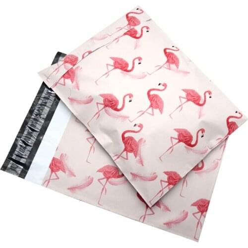 New Thicken Courier Bag Flamingo Clothing Bags Cartoon Anime Poly Mailers Self Seal Plastic Mailing Envelope Bag 10*14.5Inch