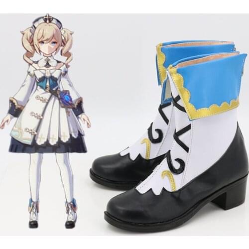 Genshin Impact Barbara Anime Characters Shoe Cosplay Shoes Boots Party Costume Prop