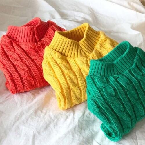 Pet Solid Color Knitted Sweater Teddy Bichon Hiromi Schnauzer Yorkshire Cat Dog Small Dog ClothesB