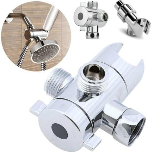 NEW 1/2'' 3-Way T-adapter Diverter Valve Adjustable Shower Head Arm Mounted Diverter Valve Bathroom Hardware Accessory