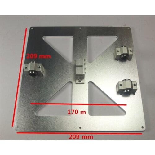Reprap Mendel Prusa i3 metal upgrade Y Carriage Plate Kit SCV8UU SC8UU with timing belt holder for DIY 3D printer aluminum al