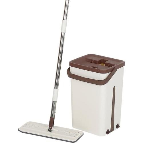 Automatic Spin Mop Avoid Hand Washing Ultrafine Fiber Cleaning Cloth Home Kitchen Wooden Floor Lazy Fellow Mop Home Cleaner