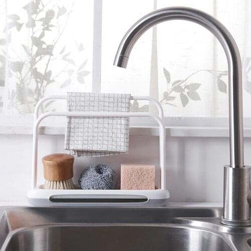Dish Rack Kitchen Supplies Rack Storage Dish Cloth Rag Rack With Diatom Wall Hanging Towel Drying Rack Double Rod
