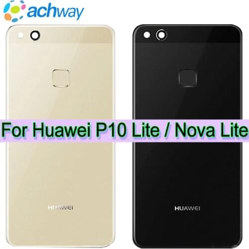 For Huawei P10 Lite Back Glass Battery Cover Rear Door Housing For 5.2" Huawei P10 Lite Battery Cover Case Nova Lite Back Cover