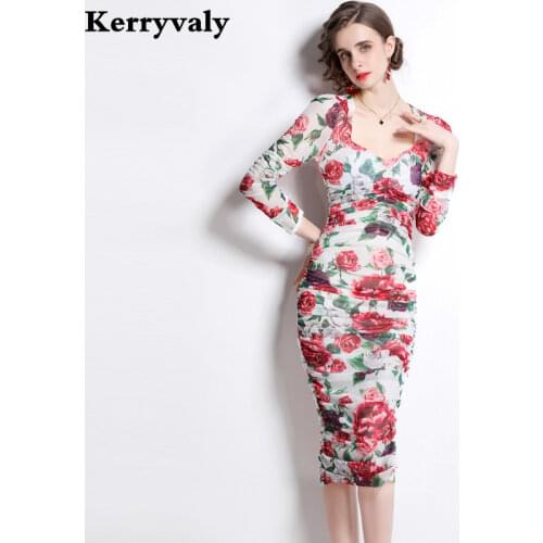 Retro Velvet Stitching Flower Embroidery Dress Vestido Invierno Mujer 2021 Autumn Women Midi Party Runway Dress Robe Noel K9126