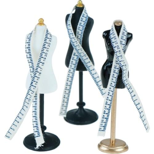 1/12 Mini Resin Toys for Doll House Decoration Dollhouse Miniature Accessories Mannequin Ruler Set Simulation Dress Form Model