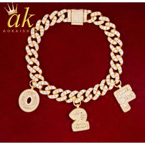 10MM Custom Name Cuban Bracelet Gold Color Hip Hop Women Jewelry