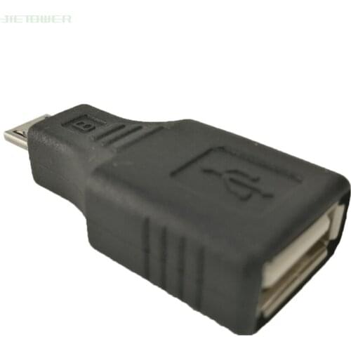 1000pcs/lot USB 2.0 Female To Micro USB Female OTG Host Adapter for Cell Phone Tablet Connected Flash Disk Mouse Black