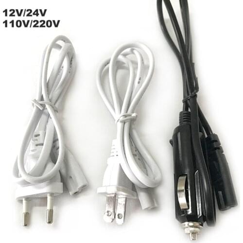12V 24V 110V 220V EU US Plug Truck Car Electric Heated Lunch Box Cable Replace Food Warmer Container Power Cord Adapter Wire