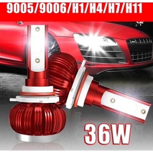 2Pcs H1 H8 H9 H11 H7 HB3 9006 HB4 Car COB 6000K Super Bright Lamps LED Headlight Automobile Electric Accessories