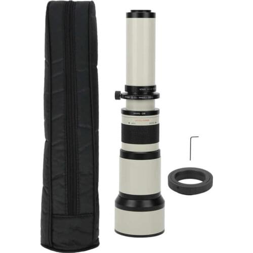 650‑1300mm F8‑F16 Telephoto Manual Zoom Lens with Adapter Ring for Sony AF‑Mount Camera