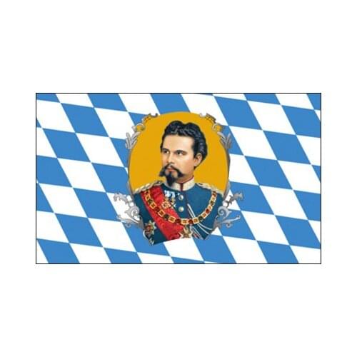 90x150 CM Bayern King Ludwig II flag for decoration