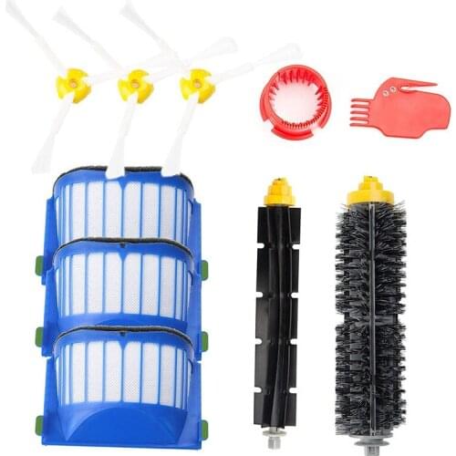 Side Brush HEPA Filter Bristle Flexible Beater Brush for irobot Roomba 600 610 620 625 630 650 660 Robot Vacuum Cleaner Parts