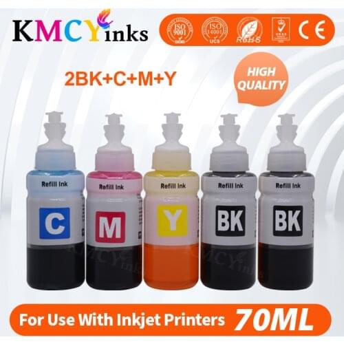 KMCYinks 544 Ink For Epson L3150 L3110 104 502 512 504 Ink EcoTank Printer ET2700 ET2750 ET3700 ET2711 BottLe Refill Dye Ink
