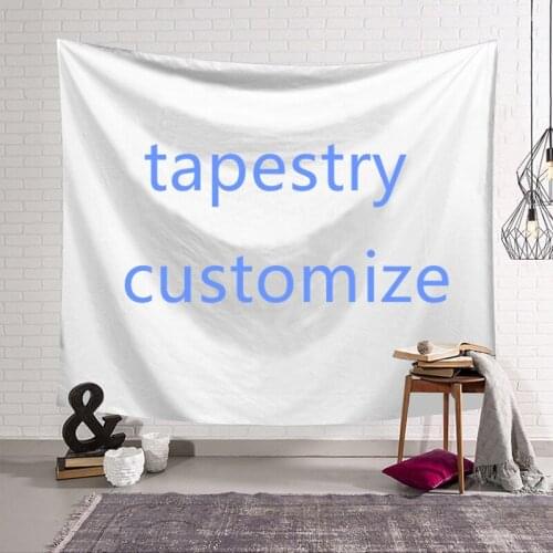 Any LOGO Size Colour Creative DIY Design Wall Tapestry Hanging Customize Tapestry Dorm Family Bedroom Livingroom Decor Hippie