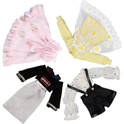 DBS Blyth icy doll clothes Pink dress And sports and leisure suits outfit suit for 1/6 30cm JOINT body girl gift toy