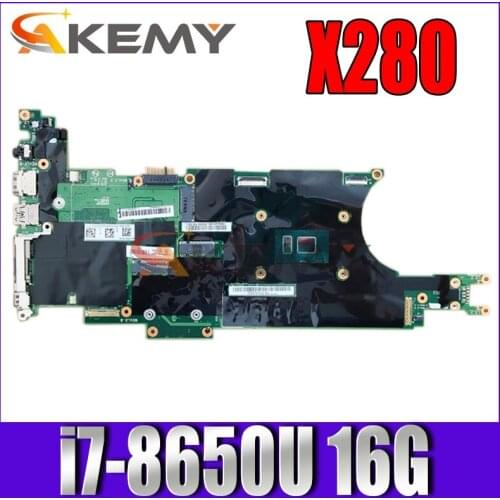 For Lenovo ThinkPad x280 i7-8650U 16g laptop motherboard integrado FRU:01LX696 02HL355 01LX684 02HT352 01LX692 100% test ok