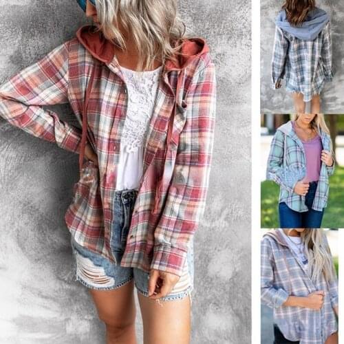 FANAN Womens Hooded Shirts