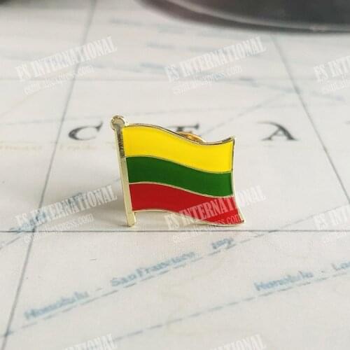 National Flag Metal Lapel Pin Flag Pin Lithuania