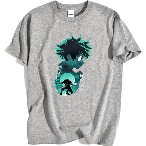 My Hero Academia Funny Printed T Shirts Mens Loose Tee Clothes Tshirts Oversize Summer Tops Fashion Loose Menswear Breathable