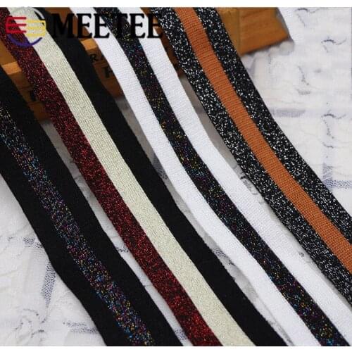 9yard 2.5/3/3.5cm Cotton Gold Silver Knitting Webbing Lace Trim Woven Ribbon DIY Handmade Sewing Clothing Waistband Deco AP564