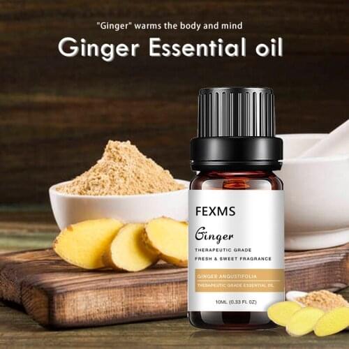 Ginger Oil For Hair Growth Massage Swelling and Pain,Pure Therapeutic Grade Ginger Essential Oil - 10ml