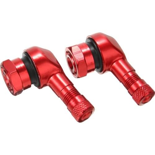 2pcs Motorcycle Wheel Tire Valve Stems Caps 90 Degree 11.3mm Universal Aluminum Alloy Rubber Scooter Moto Accessories