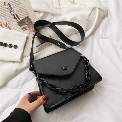 Thick Chain Leather Women Bags 2021trend Crossbody Bags for Women Summer Shoulder Bags Cross Body Bags Ladies Hand Bags Purse