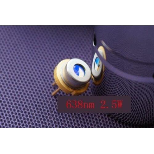 Mitsubishi 638nm pluse 2.5W red laser diode/double laser beam/9mm big