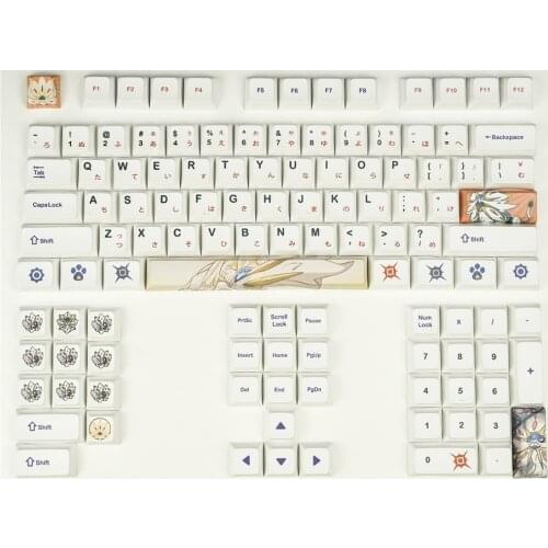 Mechanical Keyboard Keycaps DYE Sublimation Keycaps XDA Profile PBT Pokemon Keycaps Japanese Etymon For GH6064 68 78 96 104 108