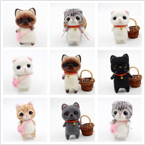 Non Finished Felting Poked Handmade Cute Animal Toy Doll Needle Material Bag Wool Felting Kit Craft Kits