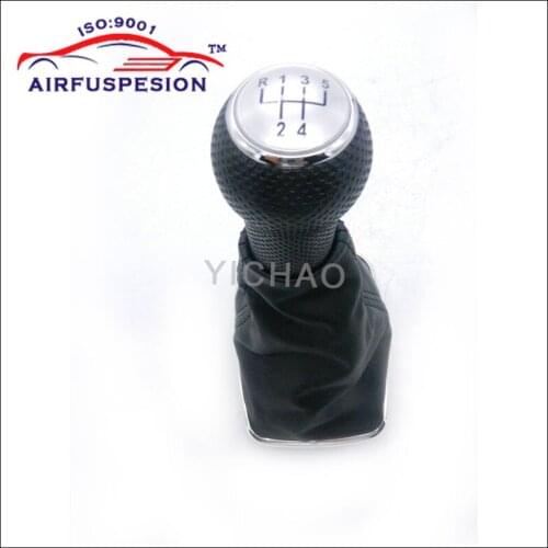 New Car Gear Shift Knob Sliver Cap 5 Speed 15mm with Chrome Frame VW For Volkswagen MK4/ GOlf 4/ BORA/ JETTA 4 GTI 1999-2005