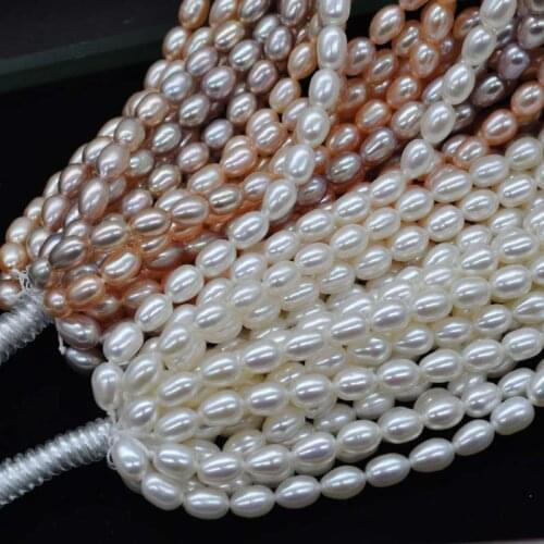 Wholesale rice freshwater pearl 10 strands 6*8-9mm white or mix