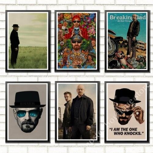 Breaking bad poster,Walter poster,Jesse Pinkman poster Movie Posters Vintage Kraft Paper Retro Wall Stickers Home Decor/5