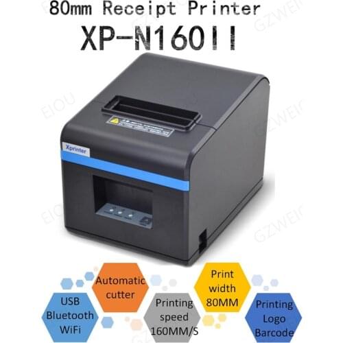 WIFI Bluetooth Xprinter 80mm Thermal Receipt Printers POS Printer With Auto Cutter For Kitchen USB/Ethernet Port Shop Restaurant