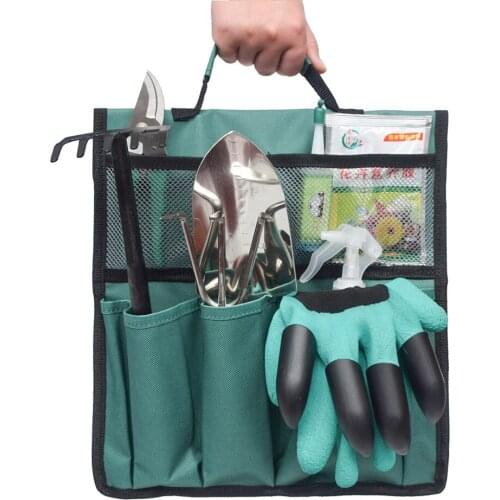 Garden Kneeler Tool Bags Outdoor Work Cart For Knee Stool Gardening Tools Storage Toolkit Pockets Pouch