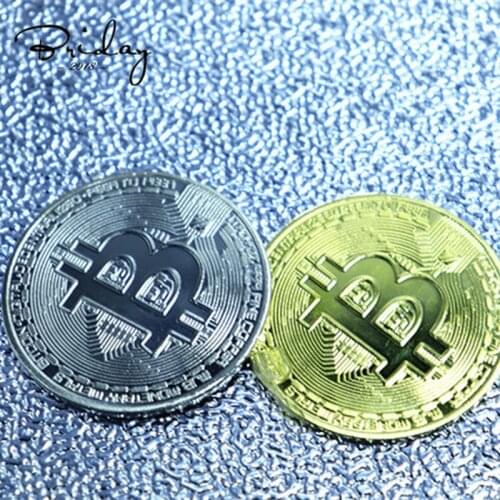 Lucky gold coin Gold Plated Bitcoin Coin Collectible Art Collection Gift Physical Commemorative BitMetal Antique Imitation