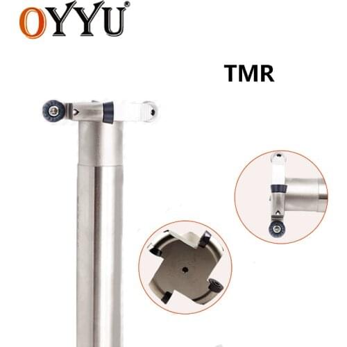 OYYU 1pcs TMR T Groove Milling Round Nose R2.5 R3 R4 R5 R6 T Slotting Cutter RDMW RCMT RPMT 1204 Carbide Inserts CNC End Mill