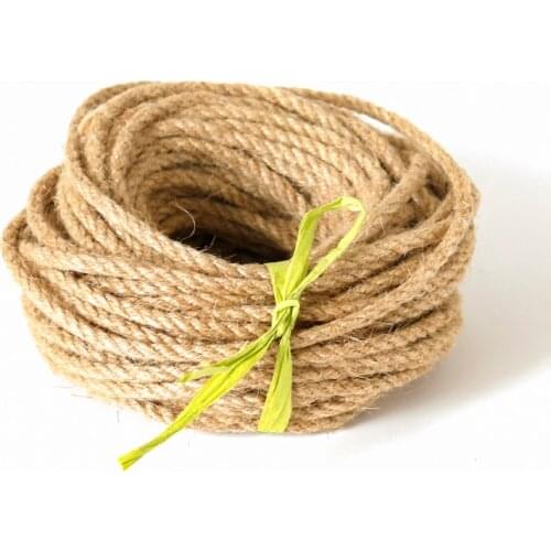 10M/20M/60M Natural Vintage Jute Rope Cord Craft DIY Sewing Hemp String Decoration Gift Wrapping Supplies Twine Burlap Ribbon