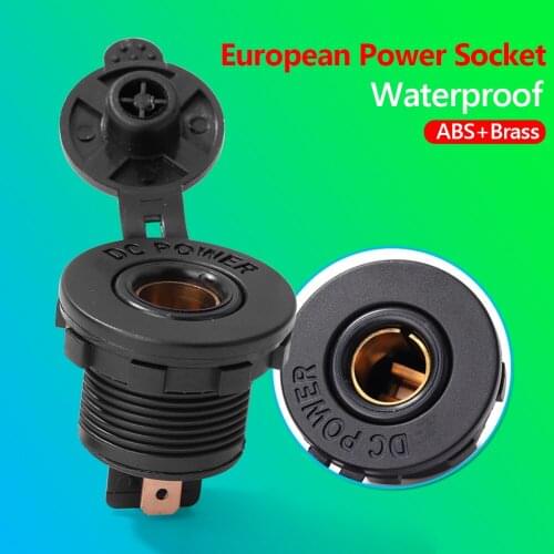 Waterproof 12V DIN Socket Hella Socket Adapter Flush Panel Mount for Car Boat Marine Motorcycle ATV UTV Car Auto Accessories