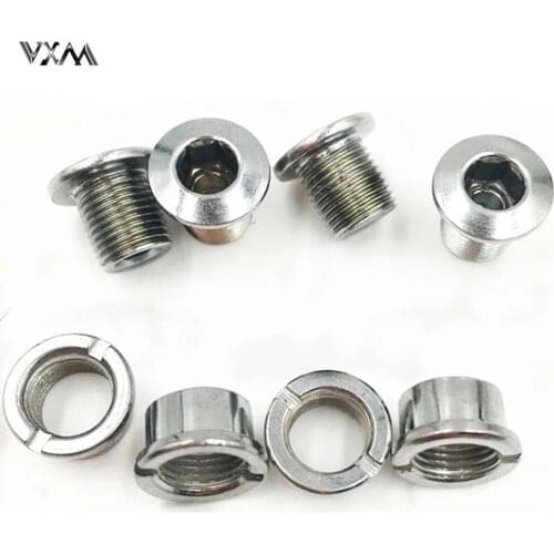 VXM MTB Road Bicycle Steel Plate Medium Disk Small Disk Single Disk Nail Double Disk Nail Tooth Crank Screw 4.9mm Accessories