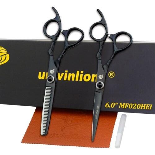 6" Japan Scissors Hair Professional Thinning Scissors Shears Hair Tooth Cut Salon Cutting Barber Hairdressing Kit sissors set