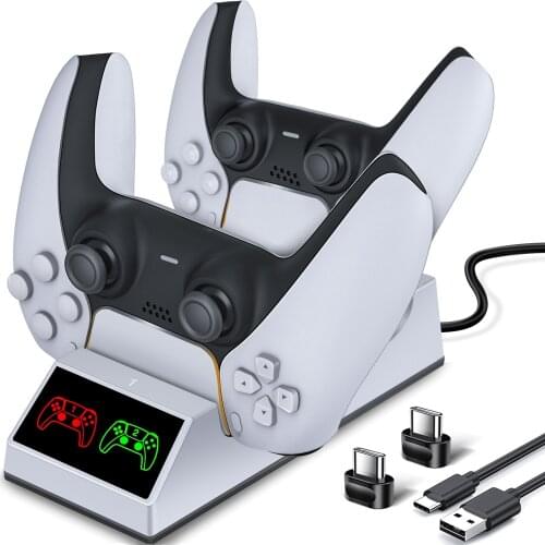 Charging Station For PS5 Controller Dual Fast Charger For PS5 Wireless Gamepad Type-C Charging Cradle Dock For PlayStation5
