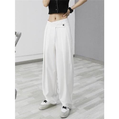 Ladies spring and Autumn new personality loose fashion trend large size pendant sense of leisure suit trousers