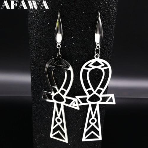 2021 Geometry Stainless Steel Dangle Earrings Women Jewelry Silver Color Earring Jewelry ouija boucle d'oreille longue E1528S02